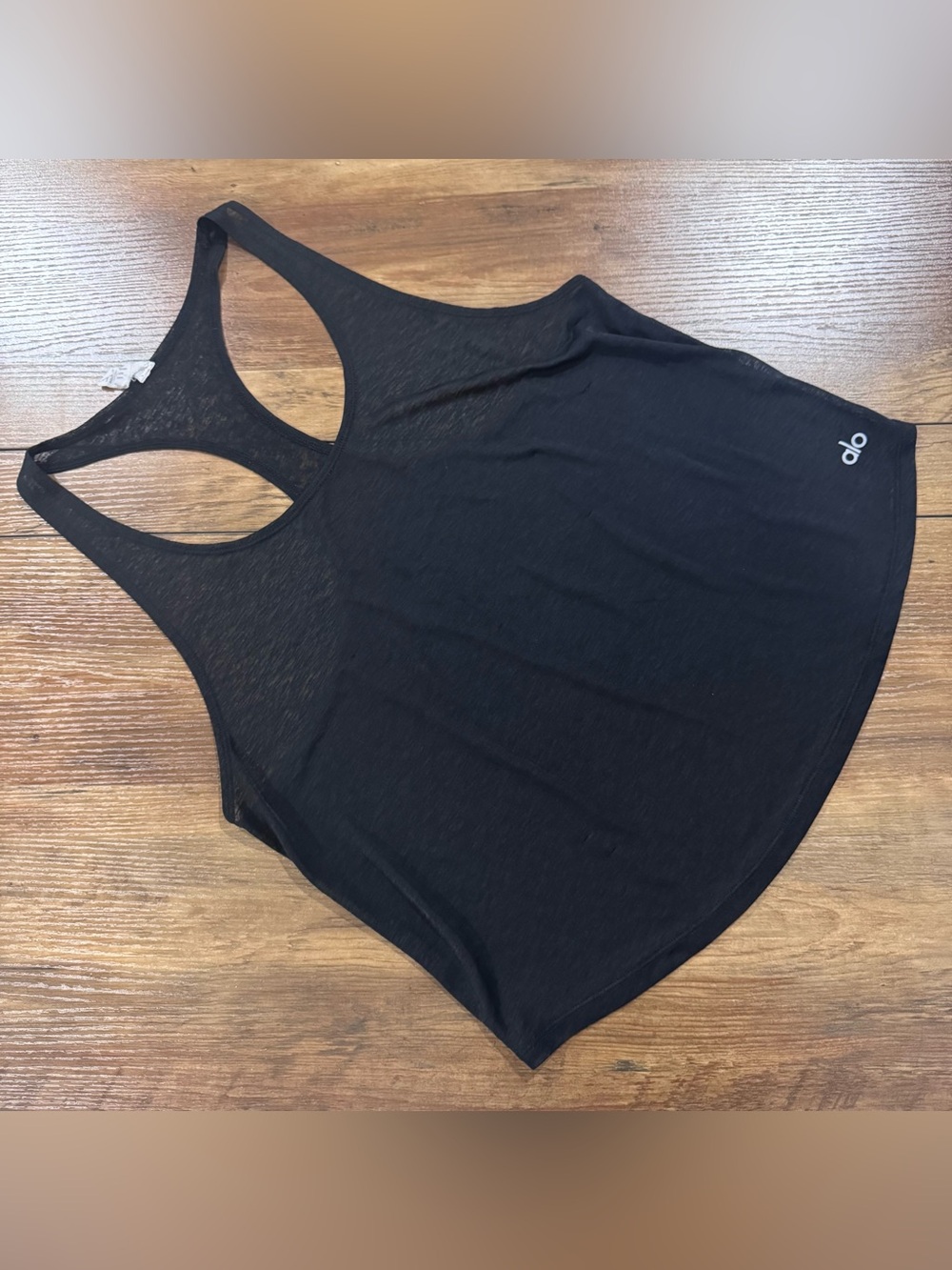 Alo Yoga Black Racerback Tank Top